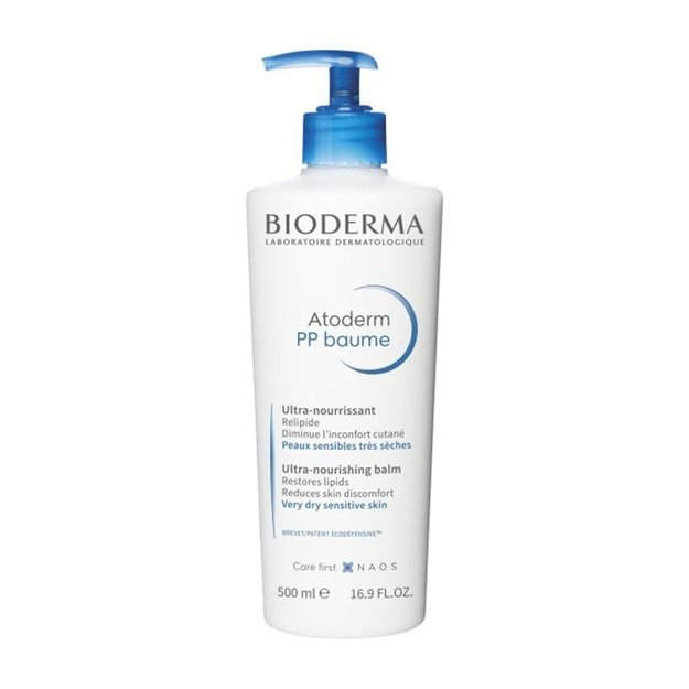 Bioderma Atoderm PP Baume ypač maitinamasis kūno balzamas labai sausai ir atopinei odai, 500 ml