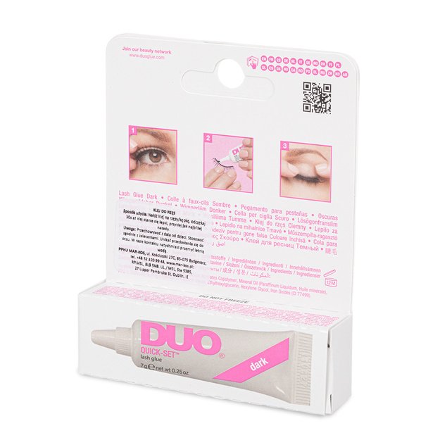 Ardell Duo Quick-Set Dark blakstienų klijai, juodi, 7 g