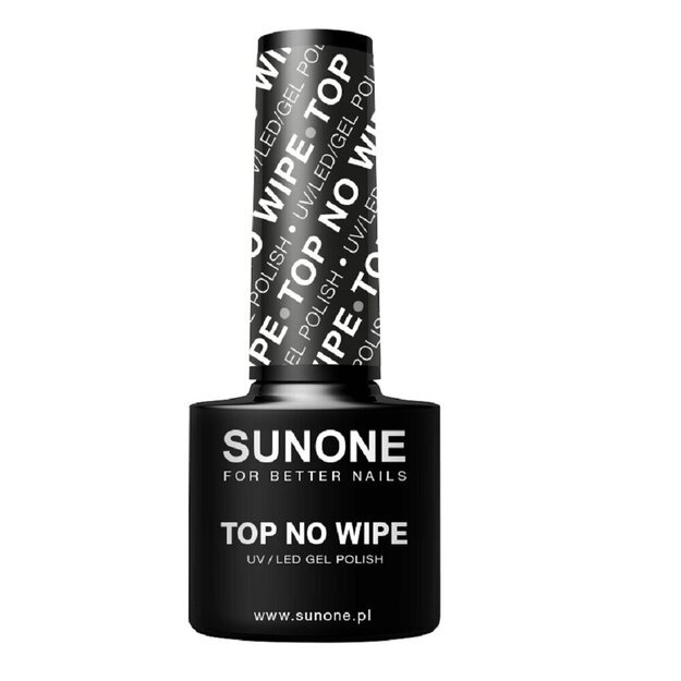 Gelinio nagų lako viršutinis sluoksnis Sunone Top No Wipe 5 g