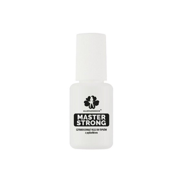 Tipsų klijai su teptuku Allepaznokcie Master Strong, 10 g