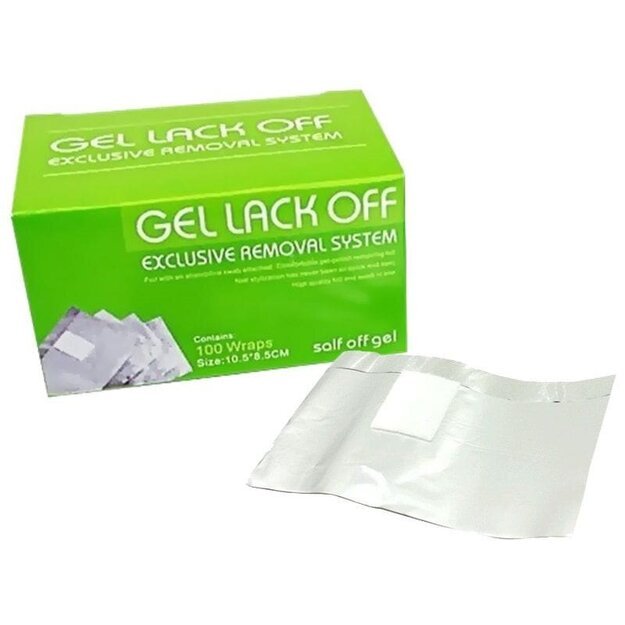 Folija gelinio lako nuėmimui Gel Lack Off, 100 vnt
