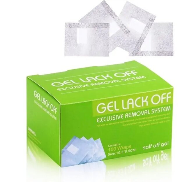 Folija gelinio lako nuėmimui Gel Lack Off, 100 vnt 1