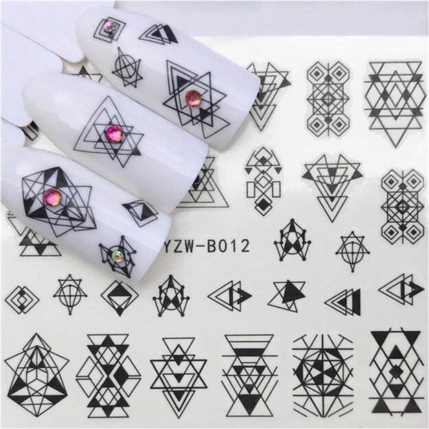 Vandeniniai lipdukai manikiūrui YZW-B012 1