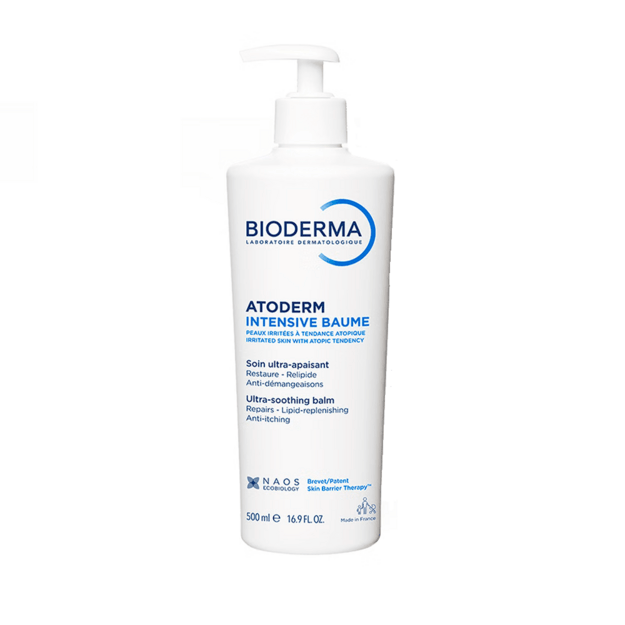 Bioderma Atoderm Intensive Baume ypač raminamasis kūno balzamas labai sausai ir atopinei odai, 500 ml