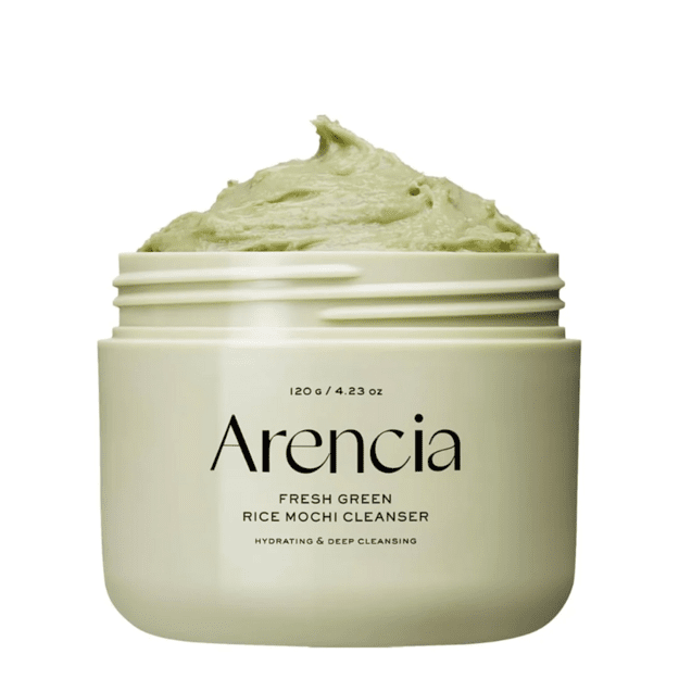 Arencia Fresh Green Rice Mochi Cleanser – putojantis veido prausiklis ir kaukė su ryžiais bei žaliąja arbata, 120 g