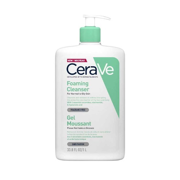 CeraVe Foaming Cleanser putojantis veido prausiklis normaliai ir riebiai odai 1000 ml