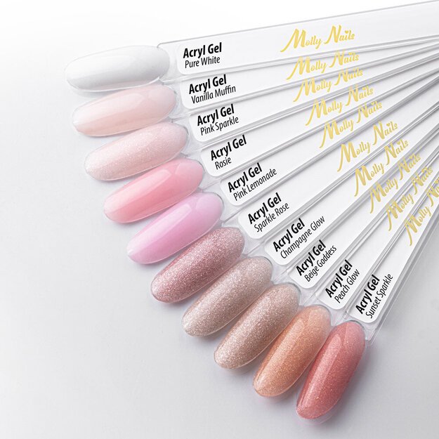 Poligelis akrilo gelis Molly Nails, Peach Glow, 30 ml 2