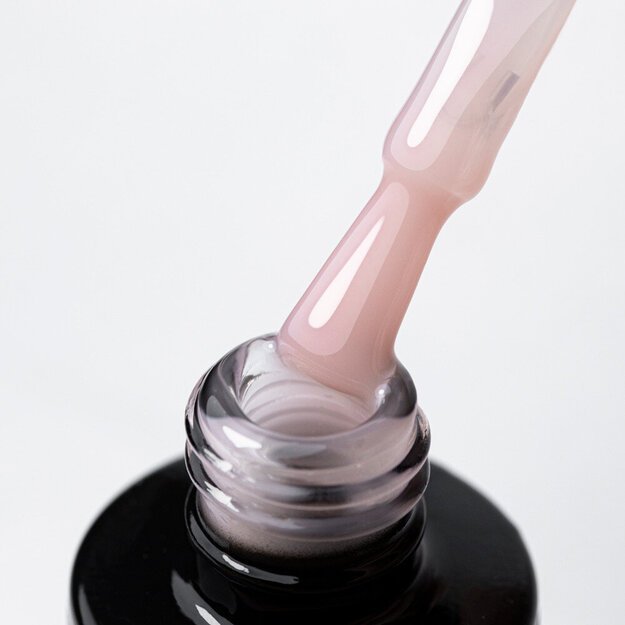 Gelinio nagų lako viršutinis sluoksnis Top Milky No Wipe Nude NTN, 7 g 1