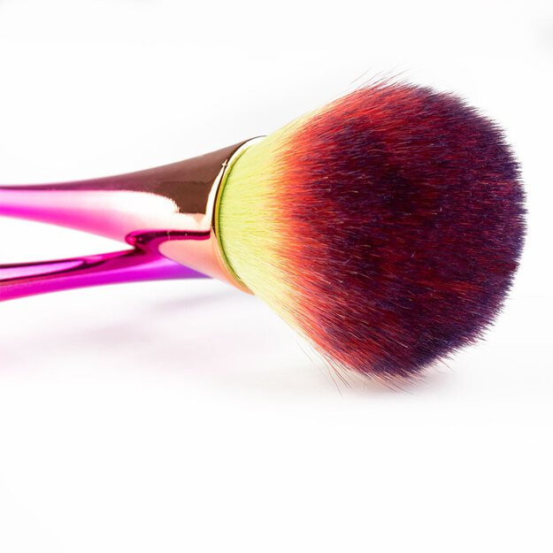 Didelis vaivorykštės spalvų šepetėlis nagų dulkėms 1