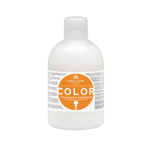 Kallos Color šampūnas su linų sėmenų aliejumi ir UV filtru, dažytiems plaukams, 1000 ml Kallos Color šampūnas su linų sėmenų aliejumi ir UV filtru, dažytiems plaukams, 1000 ml