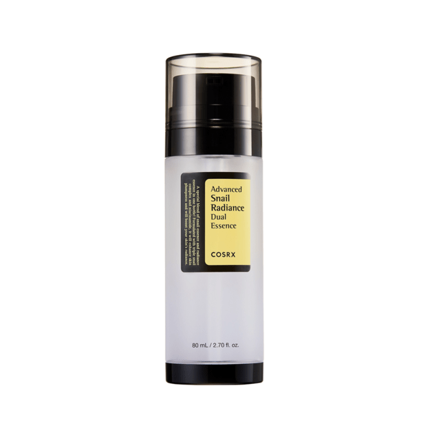 Cosrx Advanced Snail Radiance Dual Essence regeneruojanti veido esencija su sraigių mucinu, 80 ml