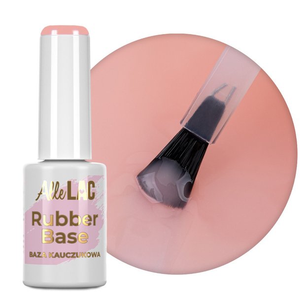 AlleLac Soft Peach Nr. 5 kaučiukinė bazė su spalva HEMA/Di-HEMA Free, 7 g