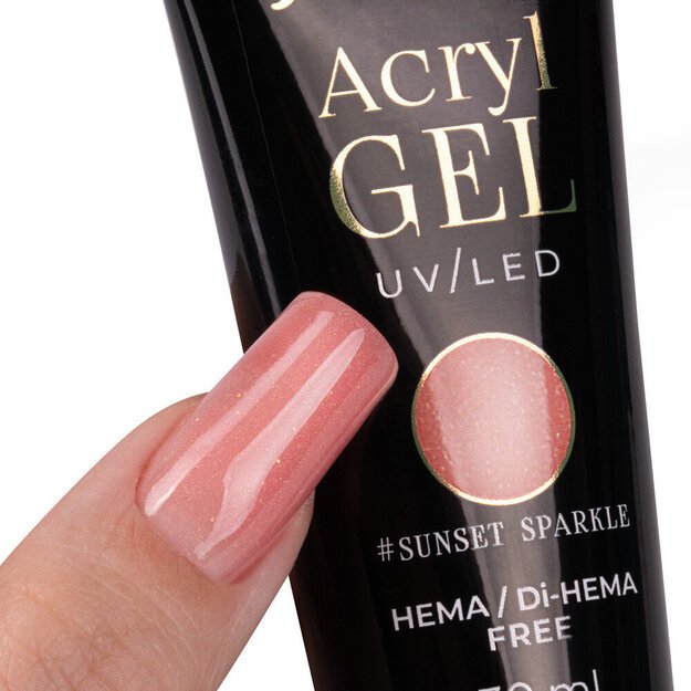 Poligelis akrilo gelis Molly Nails, Sunset Sparkle, 30 ml 1