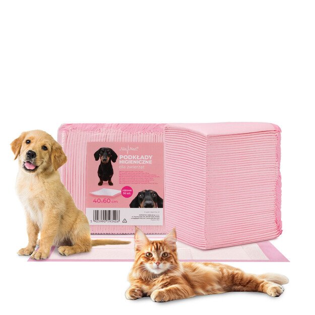 Vienkartinės palutės rožinės 40 x 60 cm 50 vnt Vienkartinės palutės rožinės 40 x 60 cm 50 vnt