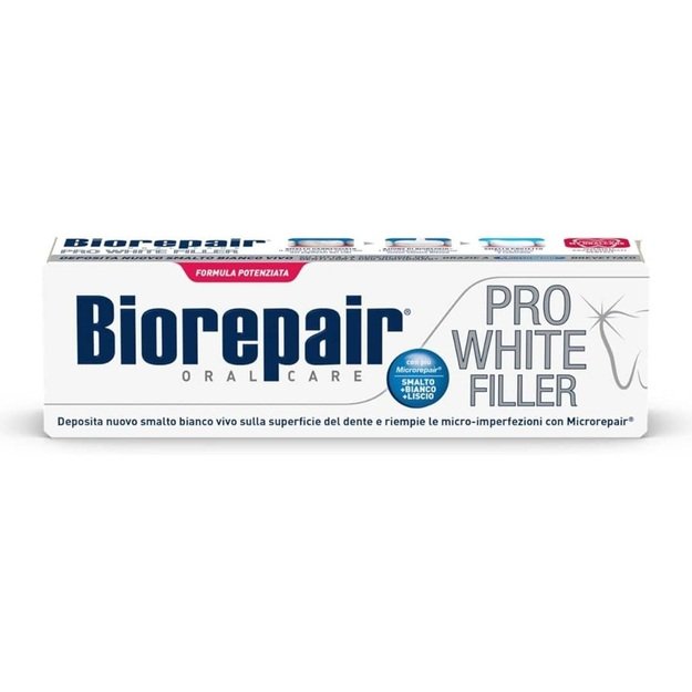 Biorepair Pro White Filler balinamoji dantų pasta, 75 ml