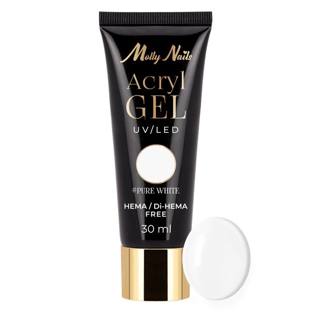 Polygelis MollyNails White, 30 ml