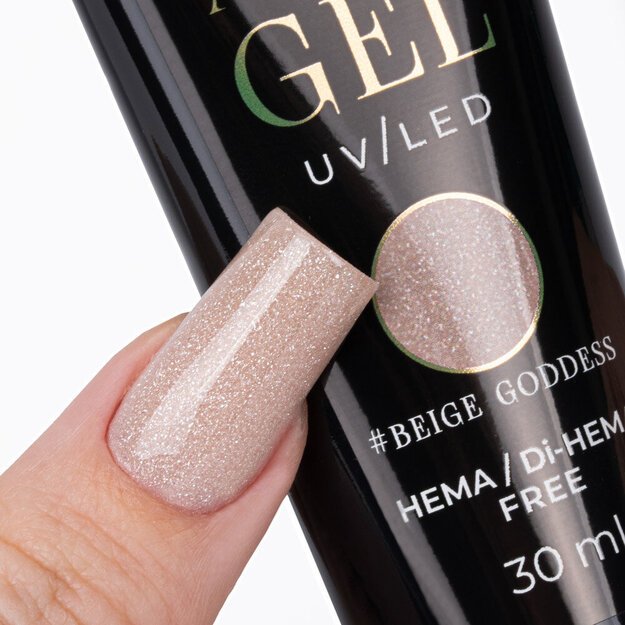 Poligelis akrilo gelis Molly Nails, Beige Goddess, 30 ml 1