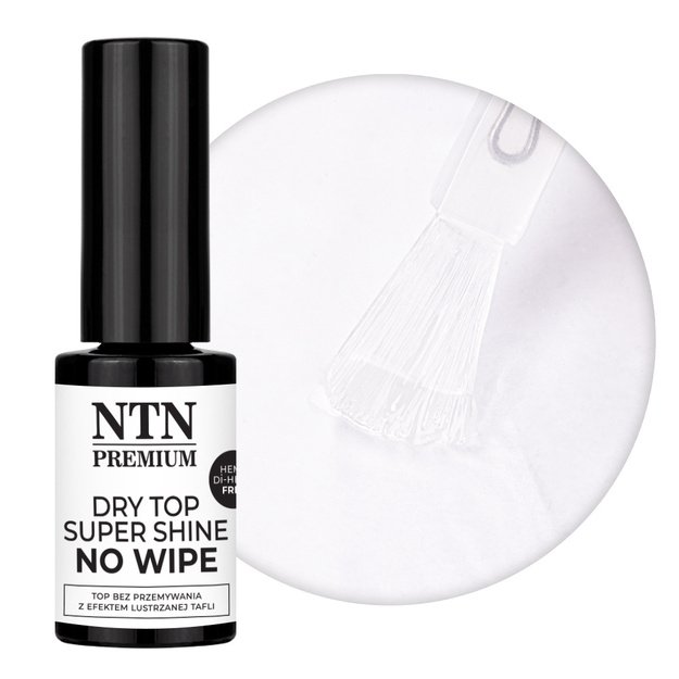 Gelinio nagų lako viršutinis sluoksnis Dry Top Super Shine NTN, 5 g