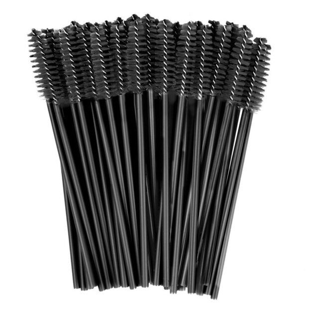 Blakstienų ir antakių šepetėliai, 50 vnt Blakstienų ir antakių šepetėliai, 50 vnt