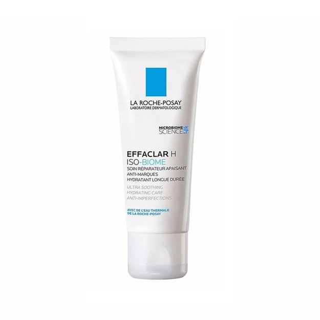 La Roche-Posay Effaclar H Iso-Biome drėkinamasis veido kremas jautriai ir į netobulumus linkusiai odai, 40 ml