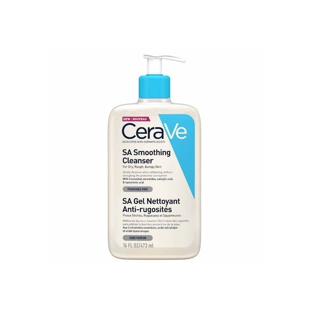CeraVe SA Smoothing valomasis gelis sausai ir šiurkščiai odai, 473 ml
