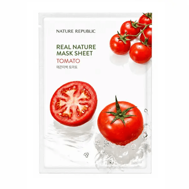 Nature Republic Real Nature Sheet Mask Tomato – veido lakštinė kaukė su pomidorų ekstraktu, 23 ml
