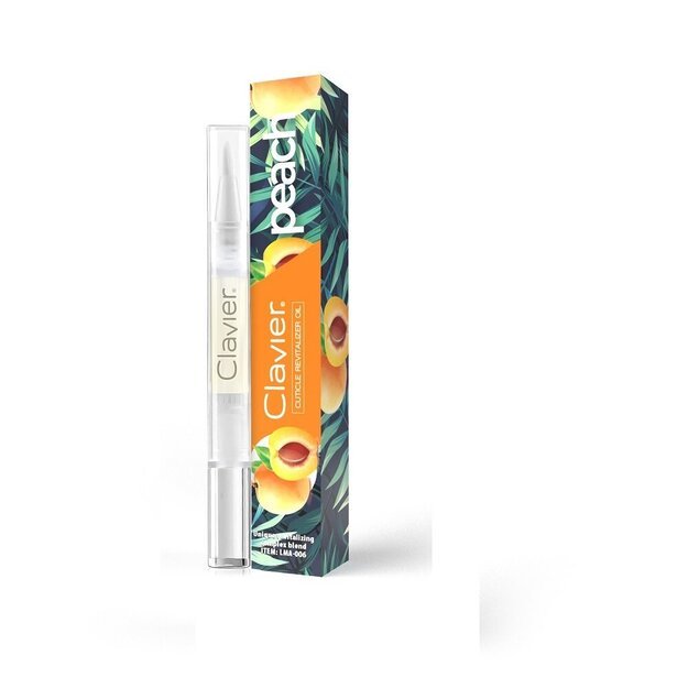 Nagų ir odelių aliejus pieštukas Clavier Peach, 5 ml