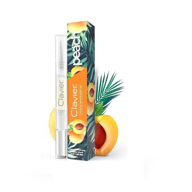 Nagų ir odelių aliejus pieštukas Clavier Peach, 5 ml 1