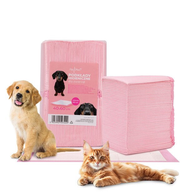 Vienkartinės palutės rožinės 40 x 60 cm 100 vnt