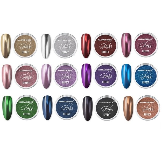 Stiklo efekto pudra nagų dekoravimui Glass Effect