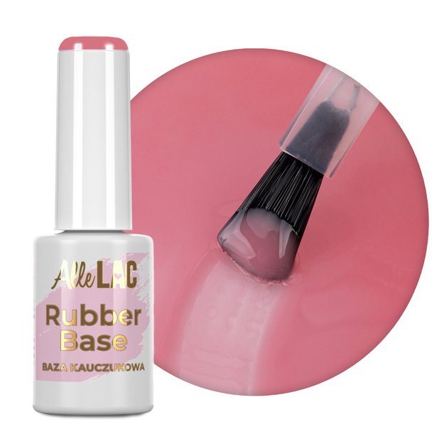AlleLac Nudelicious Nr. 8 kaučiukinė bazė su spalva HEMA/Di-HEMA Free, 7 g