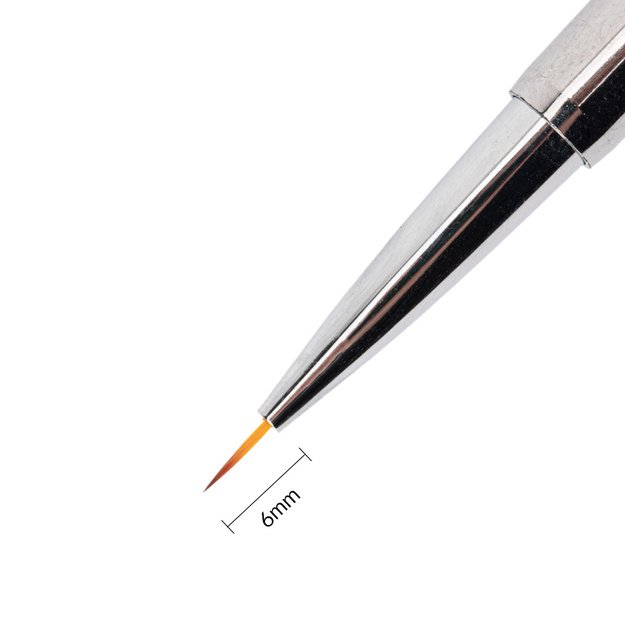 AlleLac rožinis dvipusis teptukas nagų dekoravimui 6 mm ir 12 mm