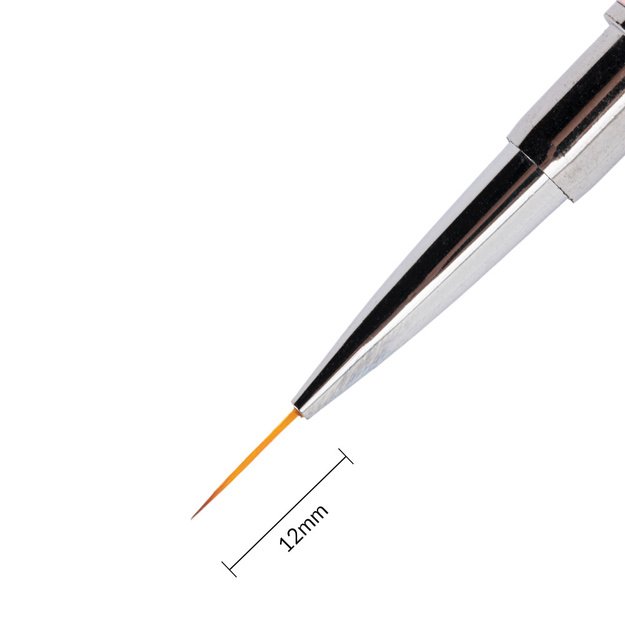 AlleLac rožinis dvipusis teptukas nagų dekoravimui 6 mm ir 12 mm