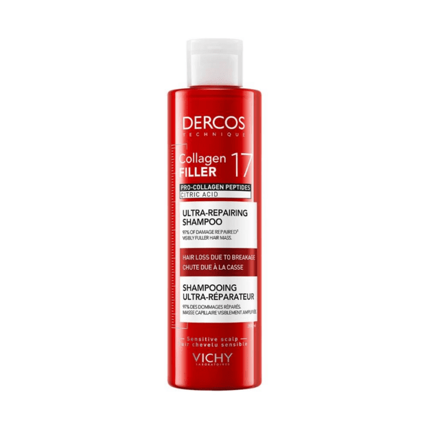Vichy Dercos Collagen 17 Filler Ultra-Repairing šampūnas plaukams, 200 ml