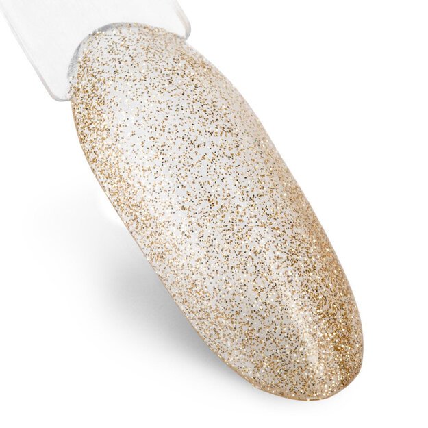 Gelinio nagų lako viršutinis sluoksnis Top Quick Finish Gel Diamond Gold NTN, 7 g 2