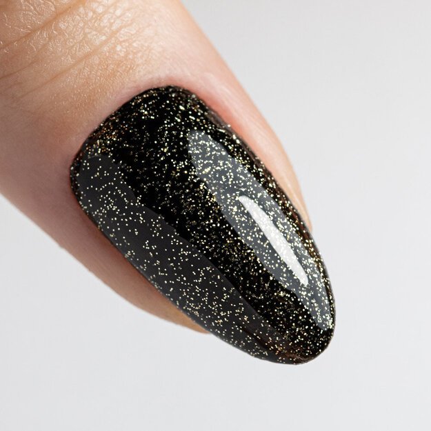 Gelinio nagų lako viršutinis sluoksnis Top Quick Finish Gel Diamond Gold NTN, 7 g 1