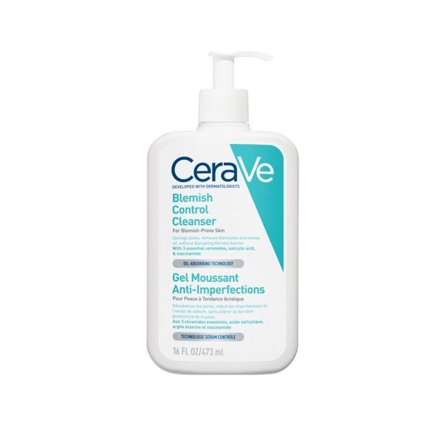 CeraVe Blemish Control valomasis prausiklis probleminei veido odai, 473 ml