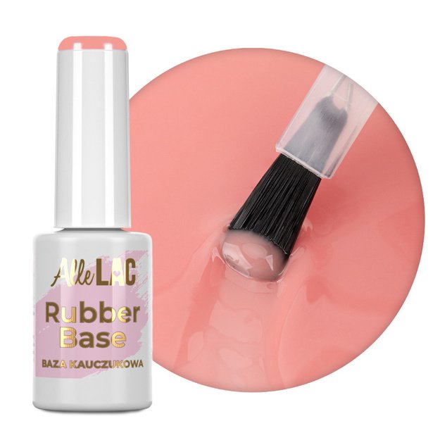 AlleLac Vibrant Coral Nr. 9 kaučiukinė bazė su spalva HEMA/Di-HEMA Free, 7 g