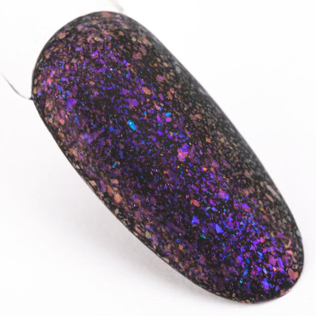 Gelinio nagų lako viršutinis sluoksnis Molly Nails Princess Satin Top Galaxy, 10 g 1