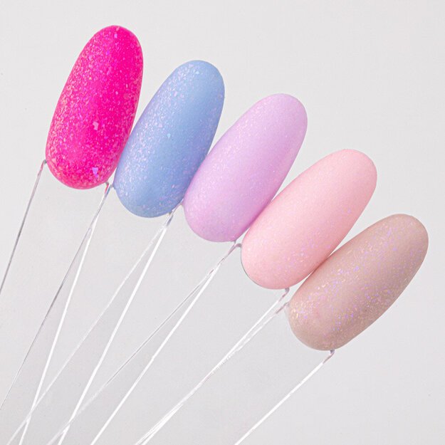Gelinio nagų lako viršutinis sluoksnis Molly Nails Princess Satin Top Galaxy, 10 g 2