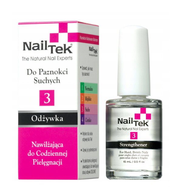 Nagų stipriklis sausiems ir lūžinėjantiems nagams Nail Tek Strengthener III, 15 ml Nagų stipriklis sausiems ir lūžinėjantiems nagams Nail Tek Strengthener III, 15 ml