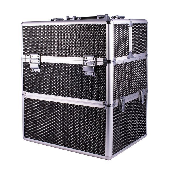 Lagaminas kosmetikai juodas cirkonis, 35 x 25 x 40