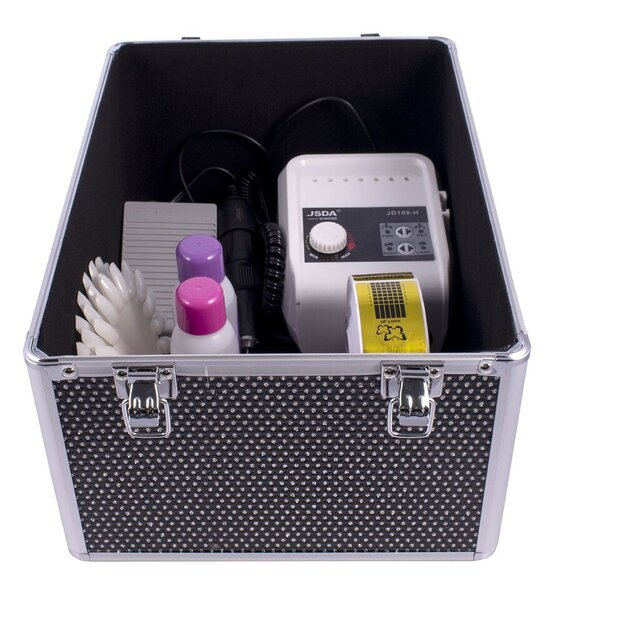 Lagaminas kosmetikai juodas cirkonis, 35 x 25 x 40 3