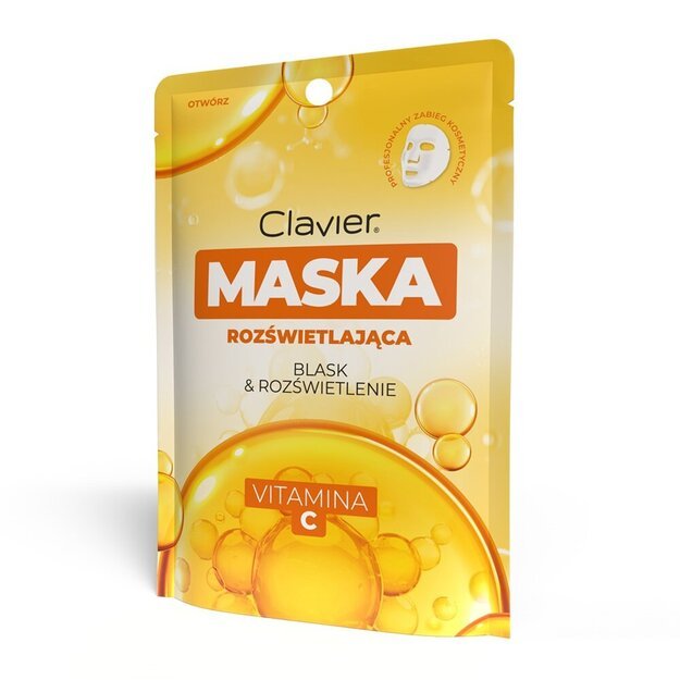Veido lakštinė kaukė su vitaminu C Clavier 1 Veido lakštinė kaukė su vitaminu C Clavier 1