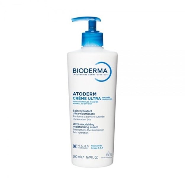 Bioderma Atoderm Crème Ultra ypač maitinamasis kūno kremas, 500 ml