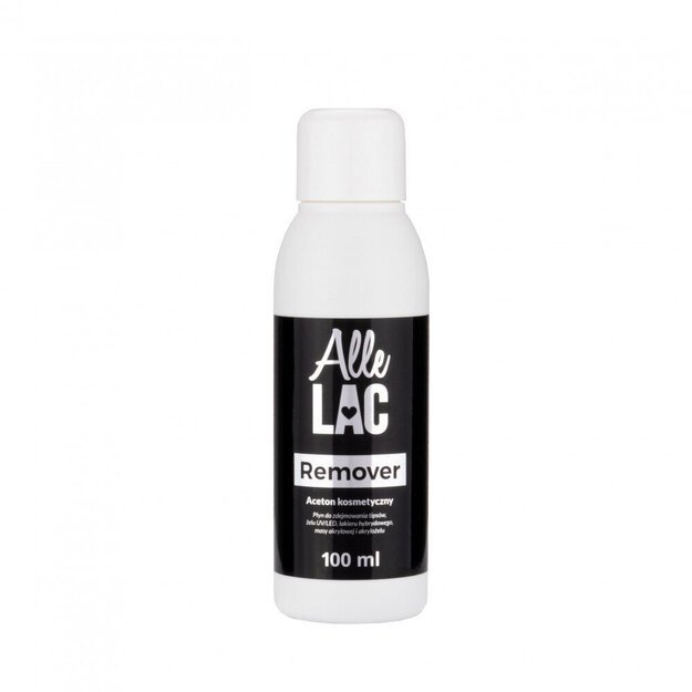 Gelinio nagų lako tirpiklis AlleLac Remover, 100 ml