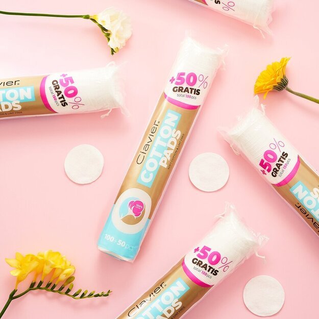 Medvilniniai vatos diskeliai Clavier, 150 vnt 2