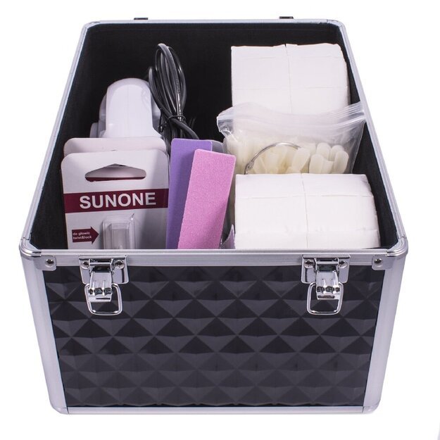 Lagaminas kosmetikai juodas rombas 35 x 25 x 40 4