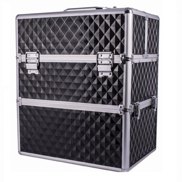 Lagaminas kosmetikai juodas rombas 35 x 25 x 40