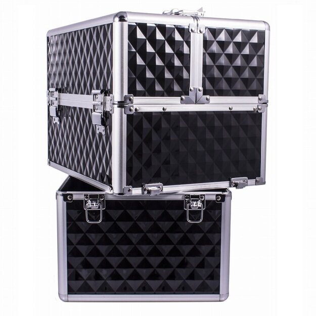 Lagaminas kosmetikai juodas rombas 35 x 25 x 40 3